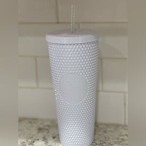 WHITE STUDDED VENTI STARBUCKS TUMBLER